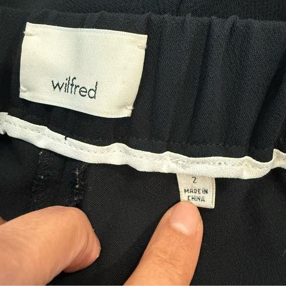 Wilfred- Black Crepe Dorantal Pull On Trouser Pants Size 2 - Picture 6 of 9